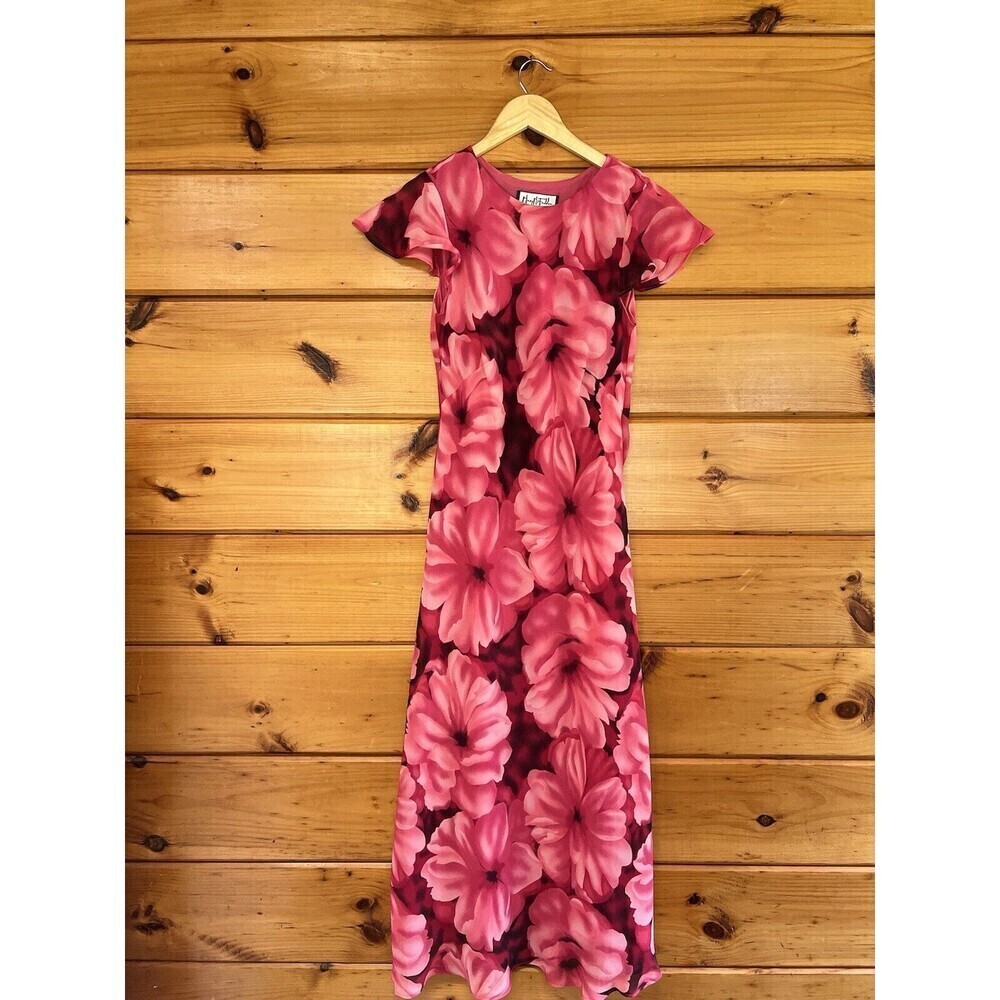 Rare Vintage Mary McFadden Collection Floral Maxi Dress Size 6 Casual Summer